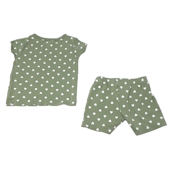 Baby Girl's Shorts & Shirts - 3 Outfits - Green, Yellow, & Turquoise - Size 12 M - Picture 3 of 8